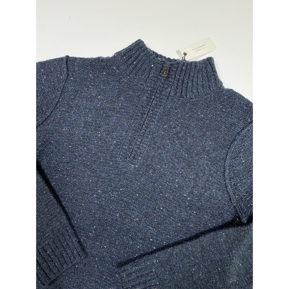 7 Diamonds Grand Teton Sweater 1/4 Zip Pullover Gray Speckled Men's Size L NWT